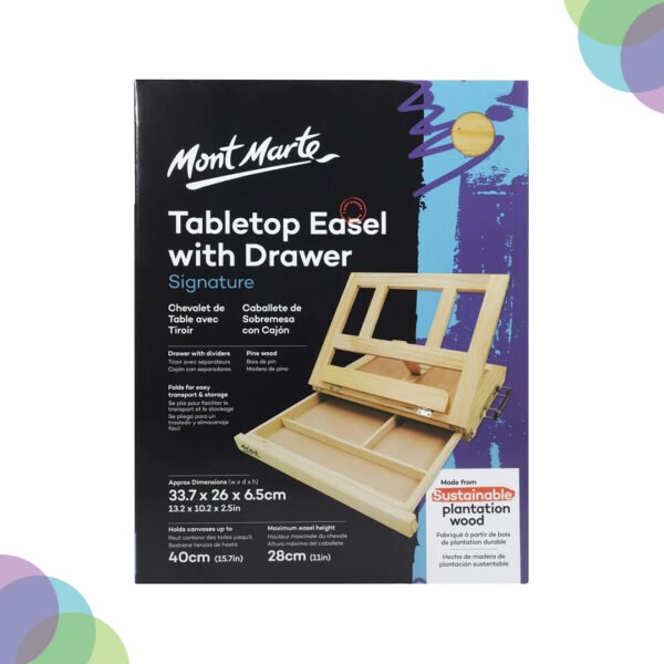 Mont Marte Table Easel w/Drawer - Pine