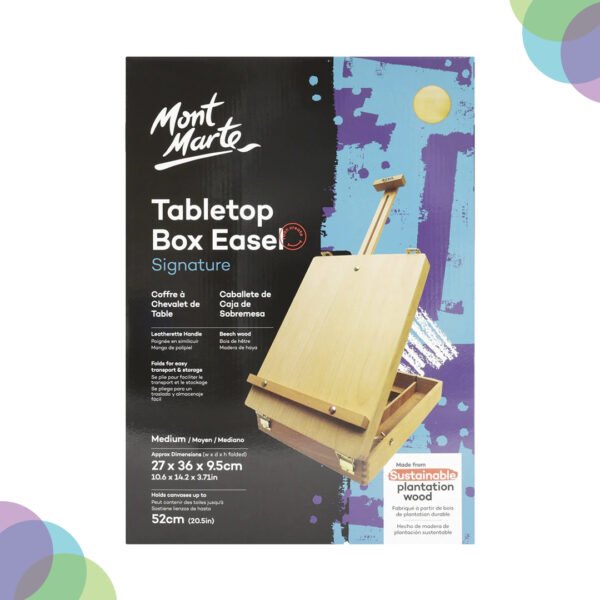 Mont Marte Tabletop Box Easel Med - Beech