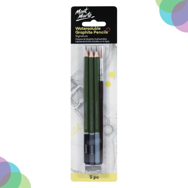Mont Marte Watersoluble Graphite Pencil Set of 5