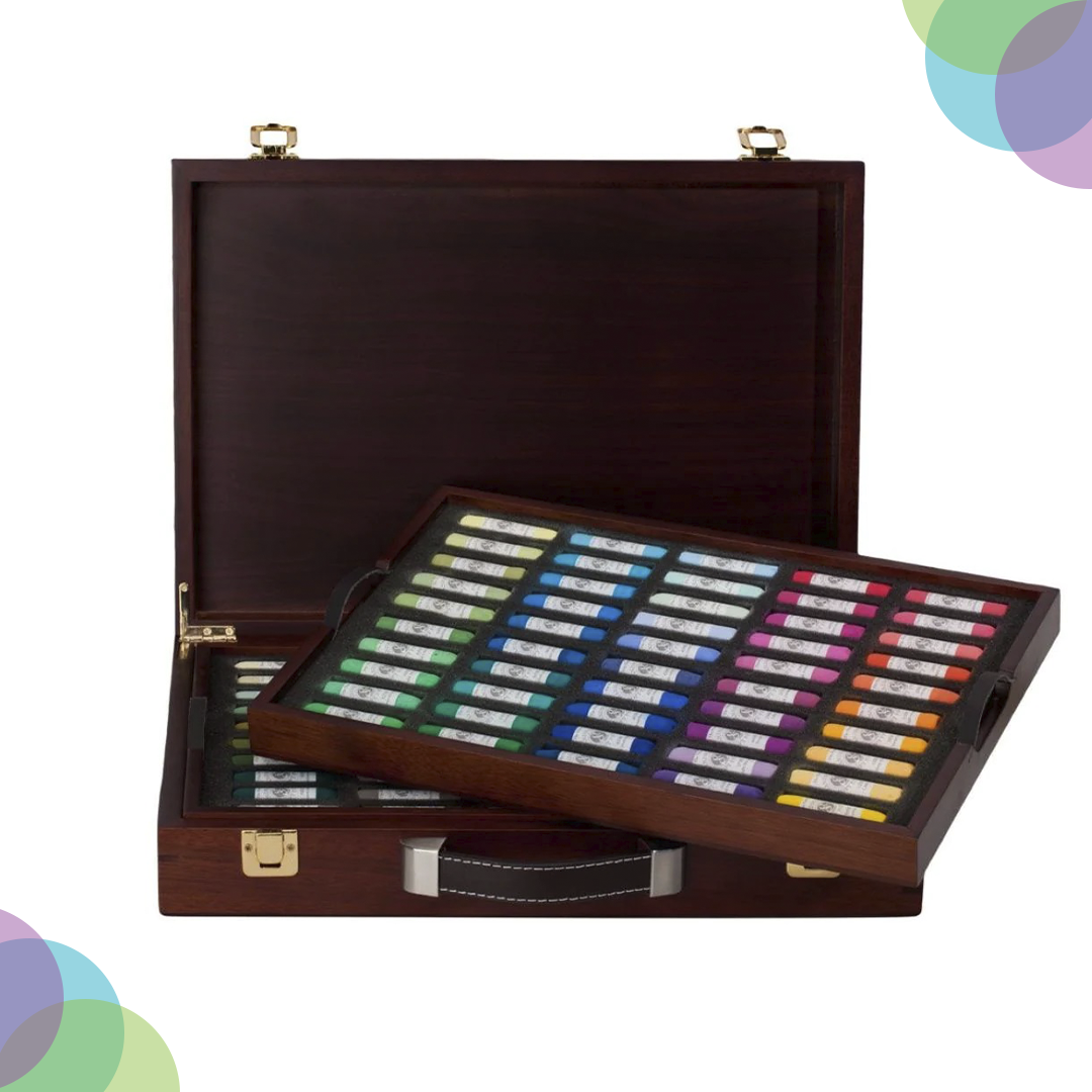 Mungyo Gallery Handmade Soft Pastels Set Of 100 Wooden Travel Case