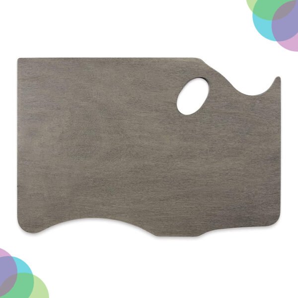 New Wave Highland Confidant Hand Held Maple Wood Artist Palettes Grey Stain