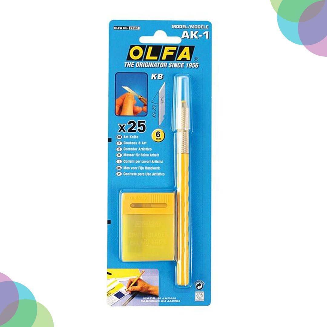 Olfa Art Knife Ak-1 With 25 Blades (AK-1/25B)