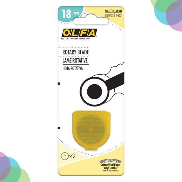 Olfa Rotary Cutter Blade 18mm Pack of 2 (RB18-2)
