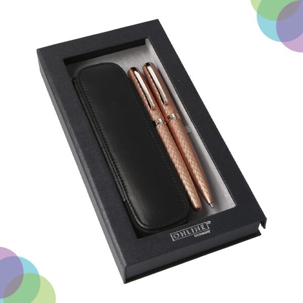 Online Eleganza Diamond Fountain Pen And Ball Pen Sets With Magnet Box