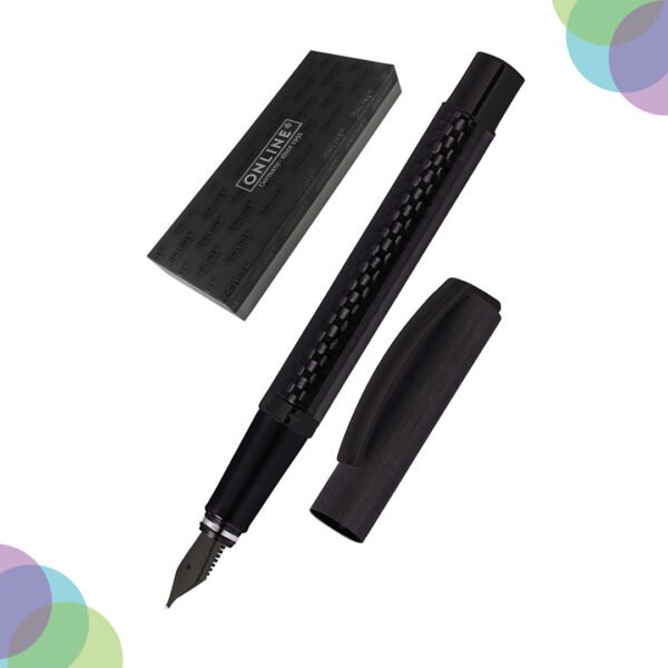 Online Fountain Pen Vision Carbon Design Black Medium 36011
