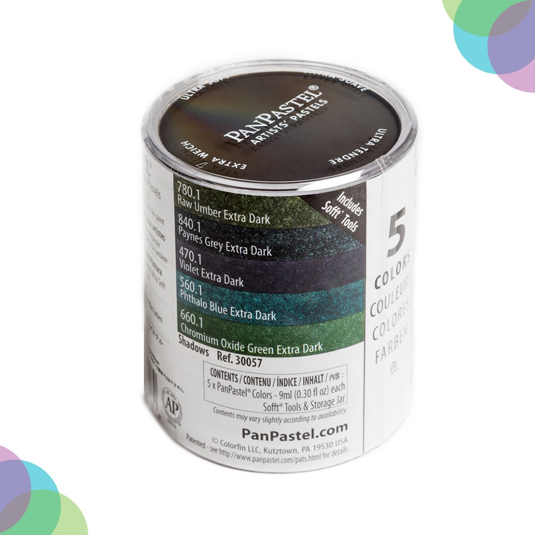 PanPastel Set Of 5 Extra Dark Shadows Colours (30057)