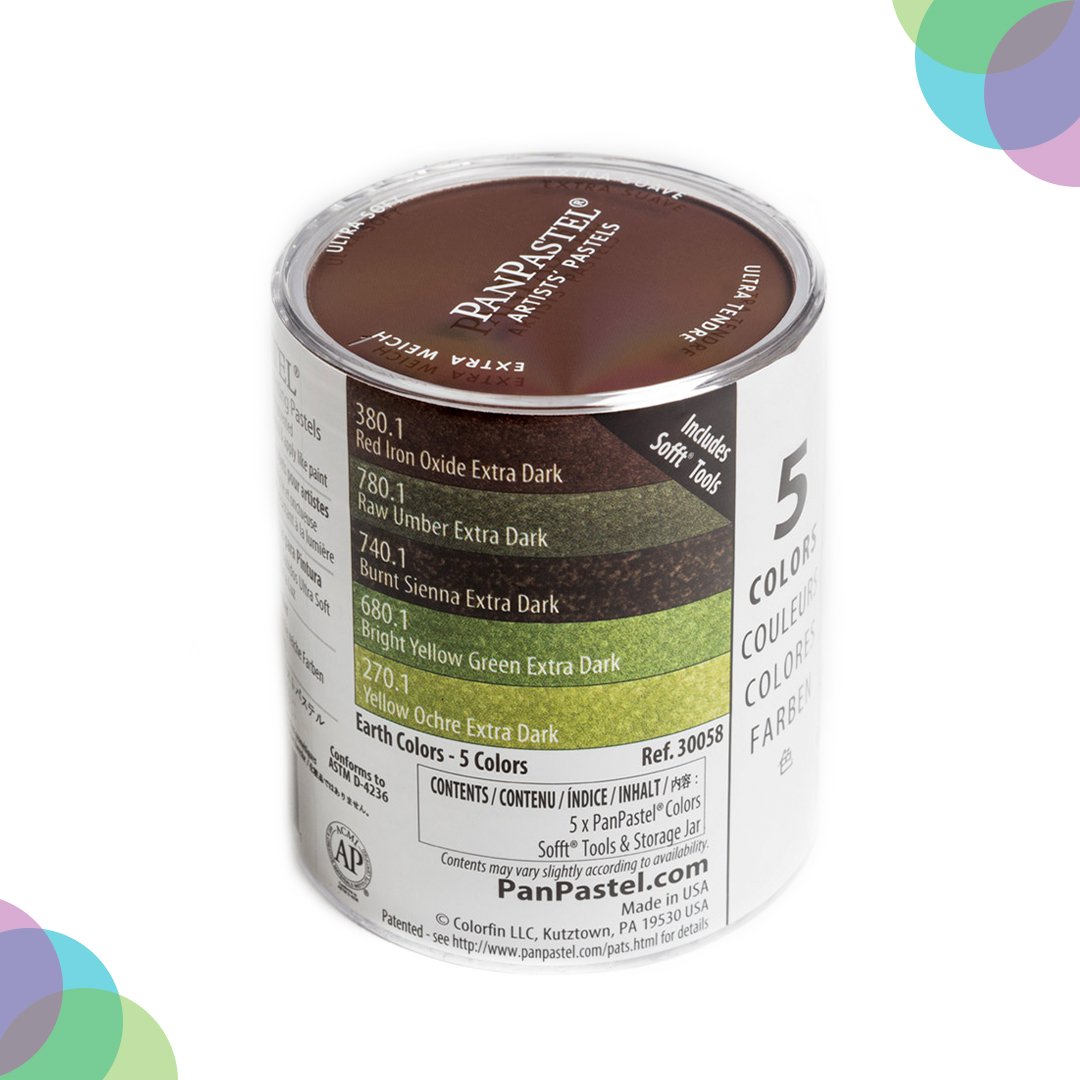 PanPastel Set Of 5 Extra Darks Earth Colours (30058)