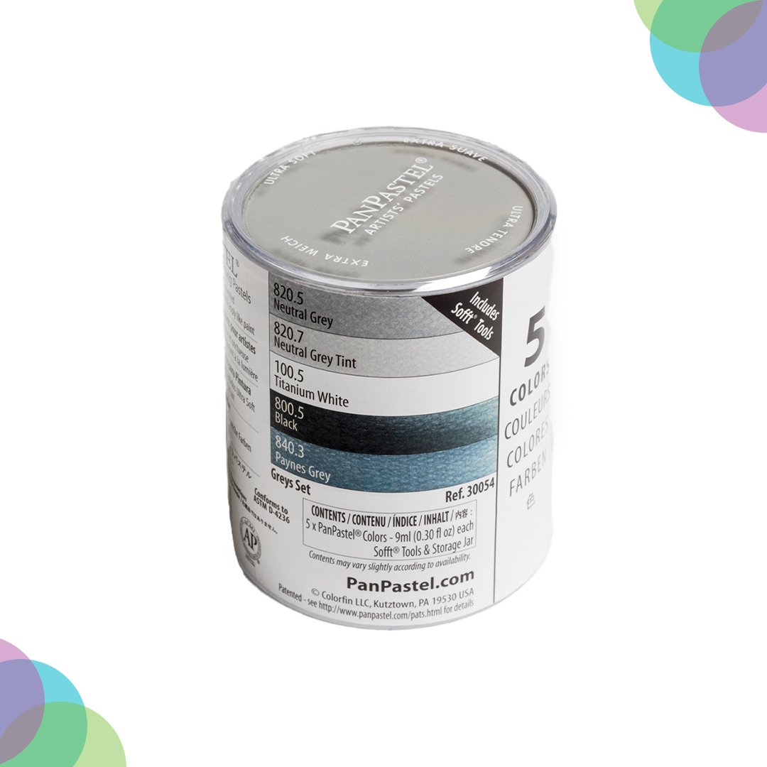 PanPastel Set Of 5 Greys Colours (30054)