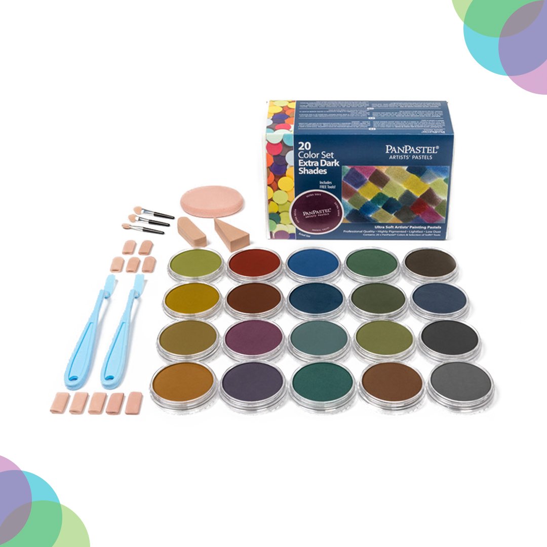 PanPastel Set of 20 Extra Darks Colours (30207)