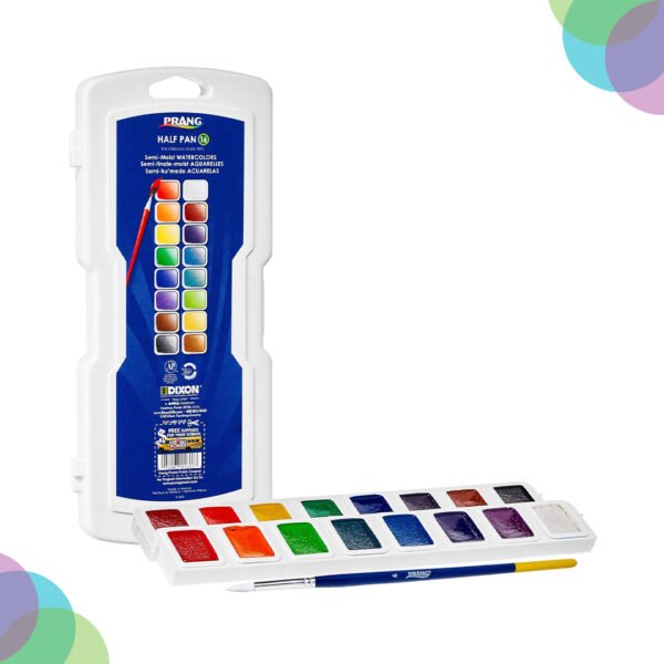 Prang Half Pan Watercolor Set Of  16 Assorted Colours