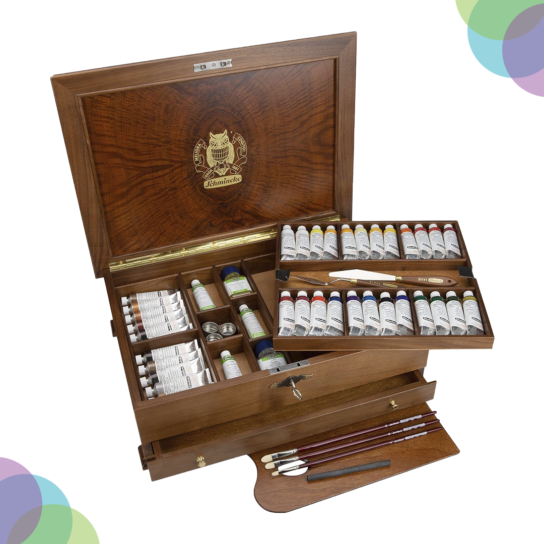 Schmincke Mussini Luxory Wooden Chest 36 X 35 Ml + Accessories