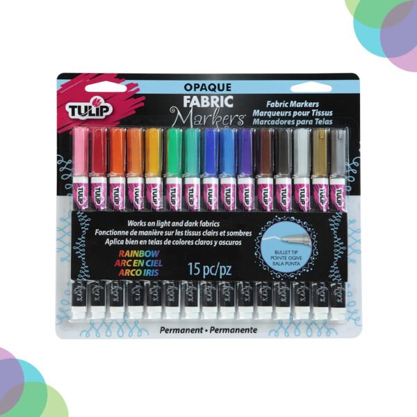 Tulip Fabric Markers Opaque Set Of 15 33701