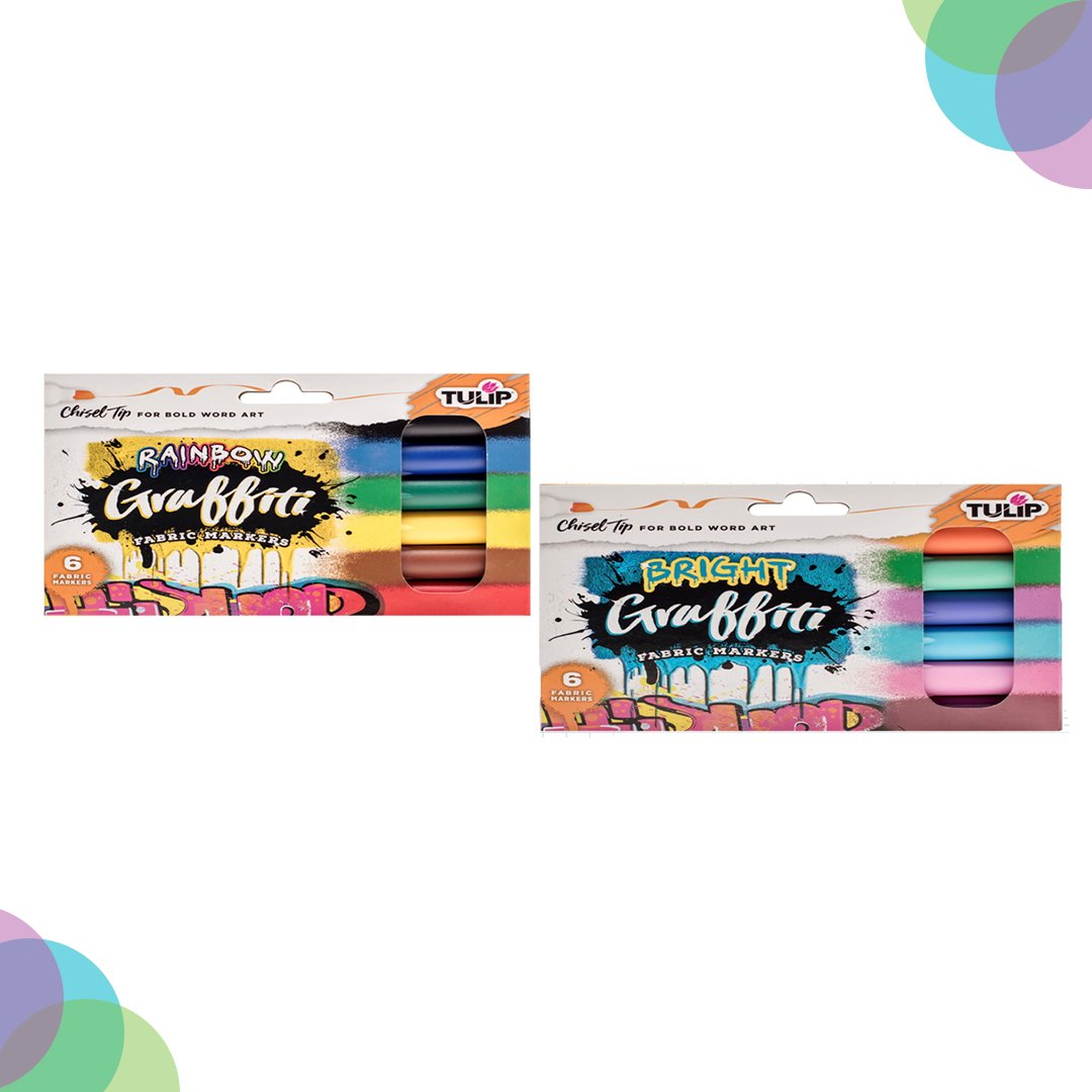 Tulip Graffiti Fabric Marker Chisel Tip Sets
