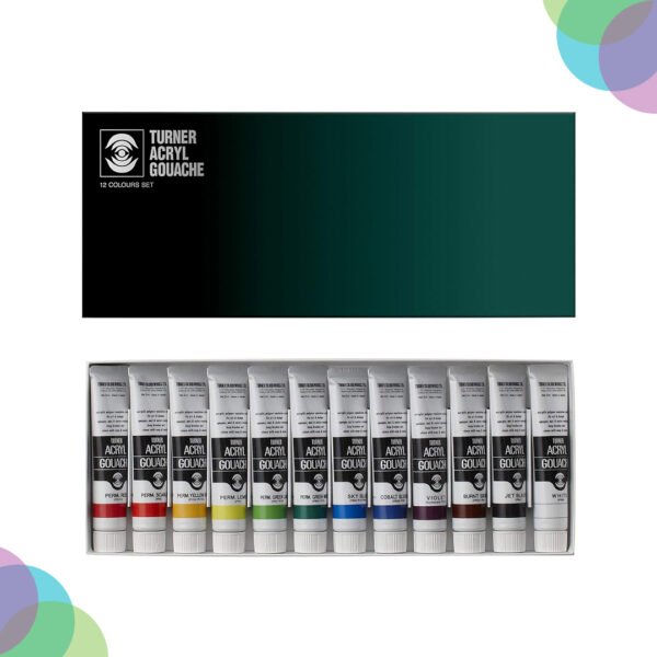 Turner Acrylic Gouache Colour Set Of  12 X 20ml
