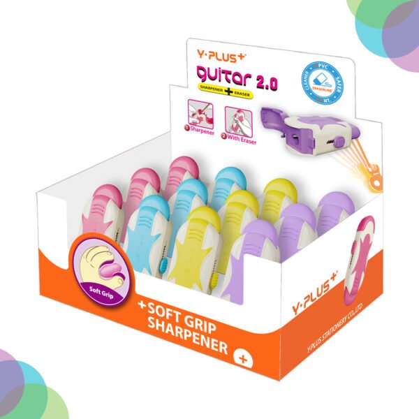 YPLUS Guitar  Sharpner + Earser Pastel Colour