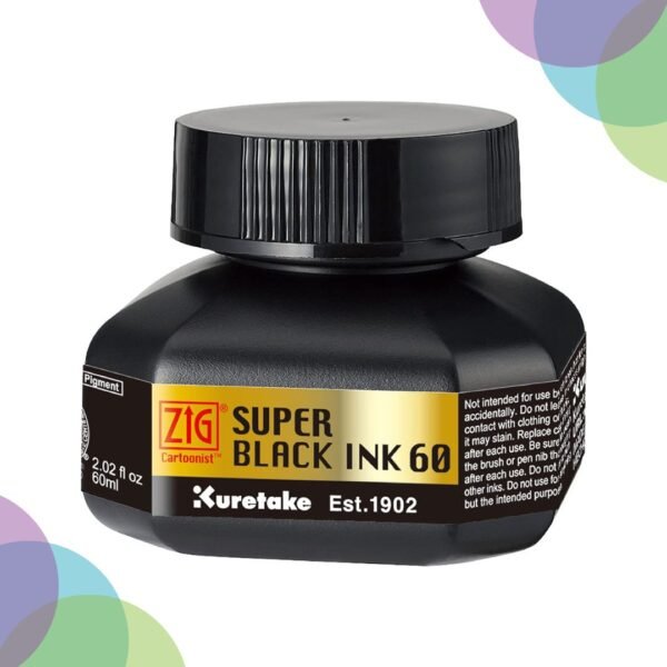Zig Kuretake Cartoonist Super Black Ink 60Ml