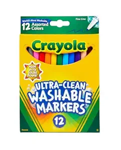 Crayola Washable Fine Line Markers Set of 12