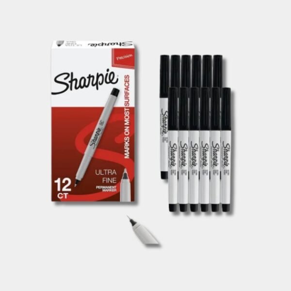 Sharpie Ultra Fine Black Pack Of 12