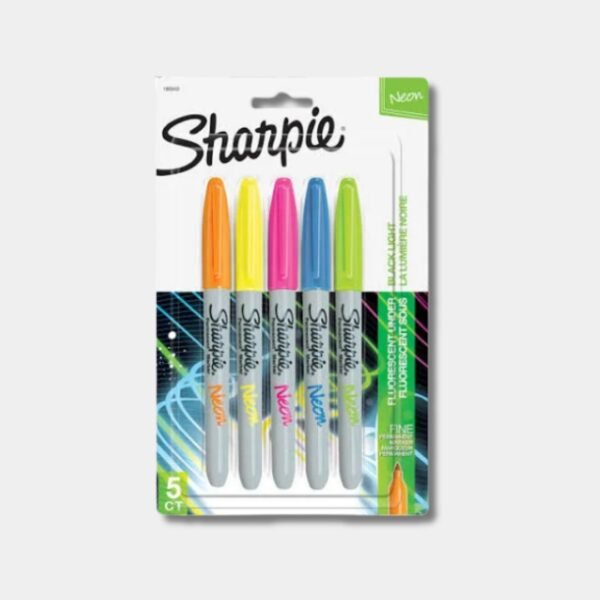 Sharpie Fine Marker Set Of 5 Neon