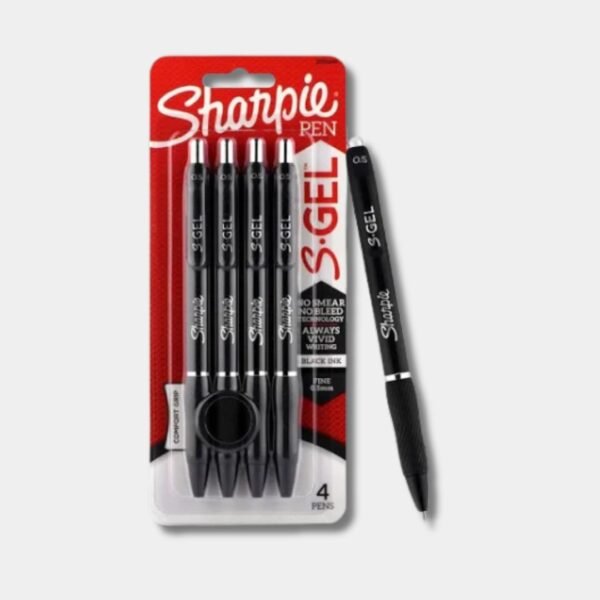 Sharpie S-Gel Pen 0.5 Black Set Of 4