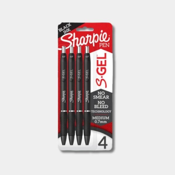 Sharpie S-Gel Pen 0.7 Black Set Of 4