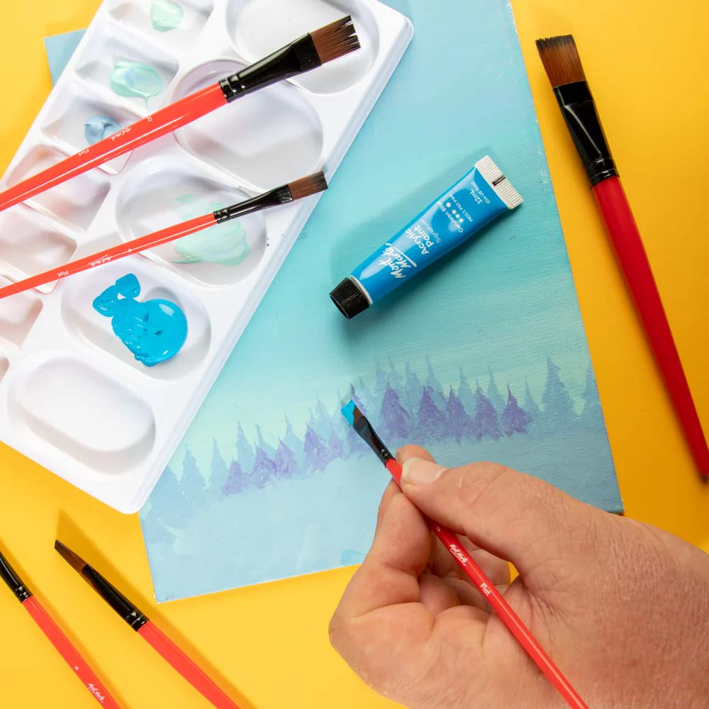 Mont Marte Assorted Flat Brush Set 6pc (Sizes 2–12) - Image 3