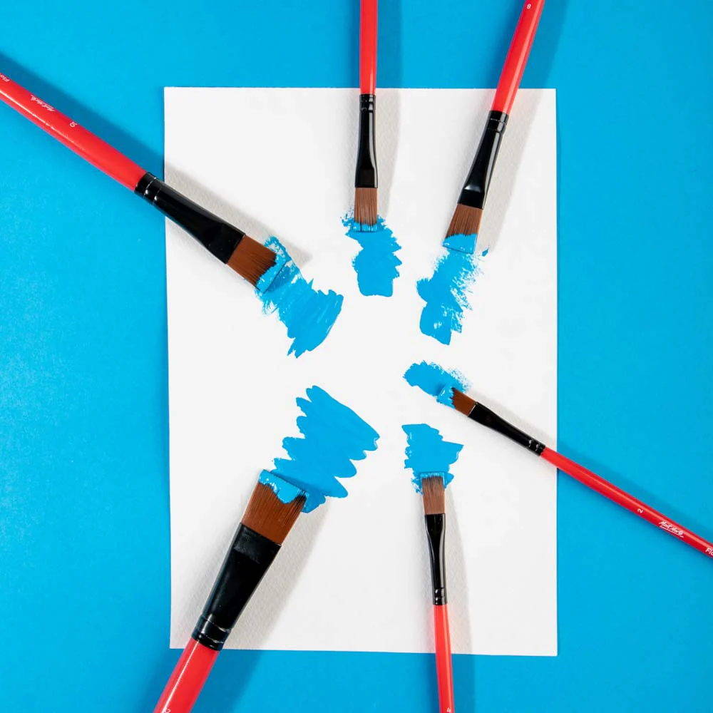 Mont Marte Assorted Flat Brush Set 6pc (Sizes 2–12) - Image 6