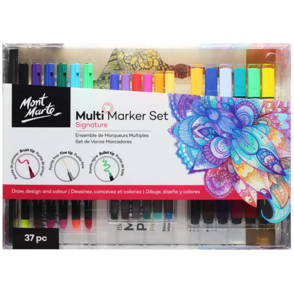Mont Marte MultiMarker Set – 36 Markers + A4 Marker Pad