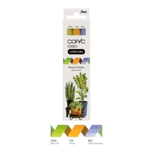 Copic Ciao Layer & Mix Set Of 3 Craft, Colouring, Graphic, Highlighter, Design, Anime Manga (Botanic Palette)