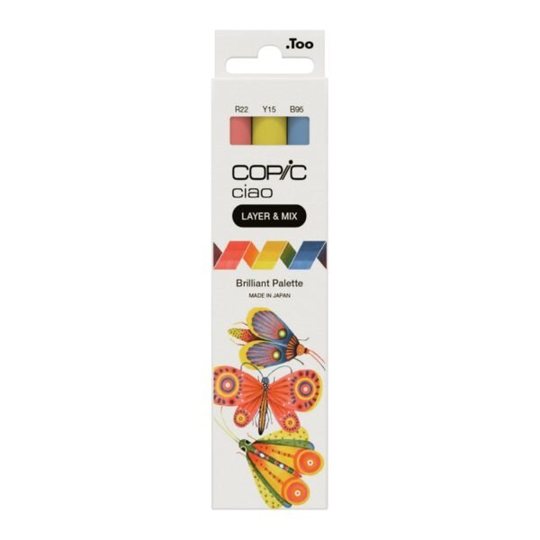 Copic Ciao Layer & Mix Set Of 3 Craft, Colouring, Graphic, Highlighter, Design, Anime Manga (Brilliant Palette)
