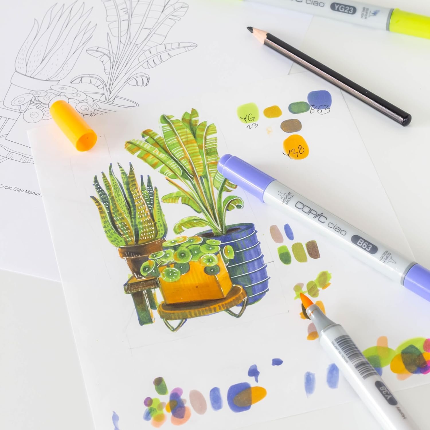 Copic Ciao Layer & Mix Set Of 3 Craft, Colouring, Graphic, Highlighter, Design, Anime Manga (Botanic Palette) Copic Ciao Layer & Mix Set Of 3 Craft, Colouring, Graphic, Highlighter, Design, Anime Manga (Botanic Palette) - Image 4