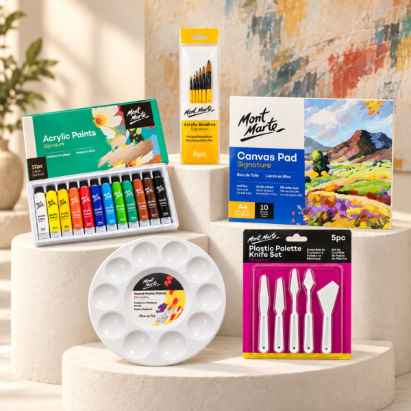 Mont Marte Artist Starter Kit – Acrylic Painting Set for Beginners
