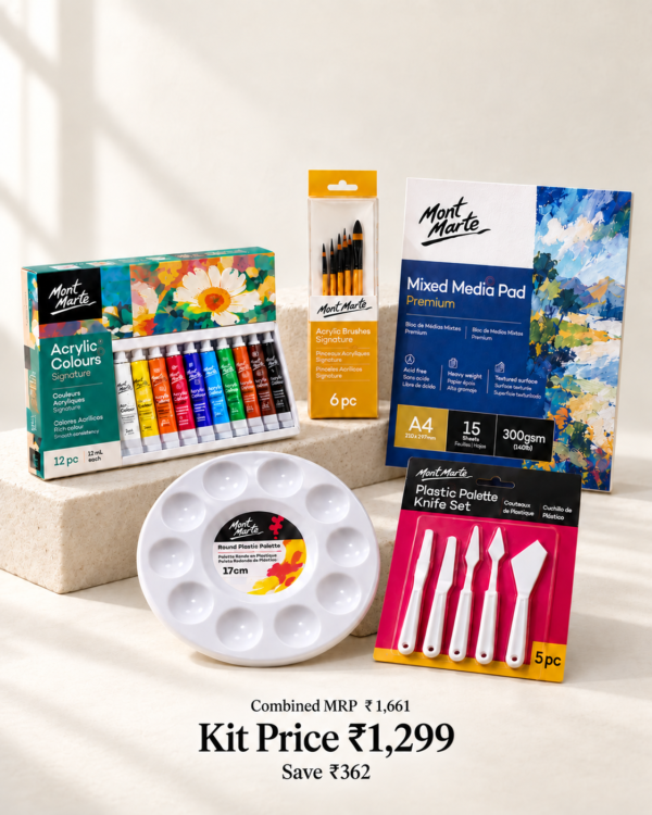 Mont Marte Artist Starter Kit – Acrylic Painting Set for Beginners